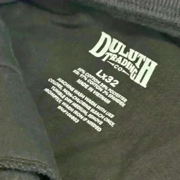 Duluth Trading Co Men’s Utility Cargo Rugged Sweatpants 38 Outdoor Workwear Belt - Picture 10 of 13